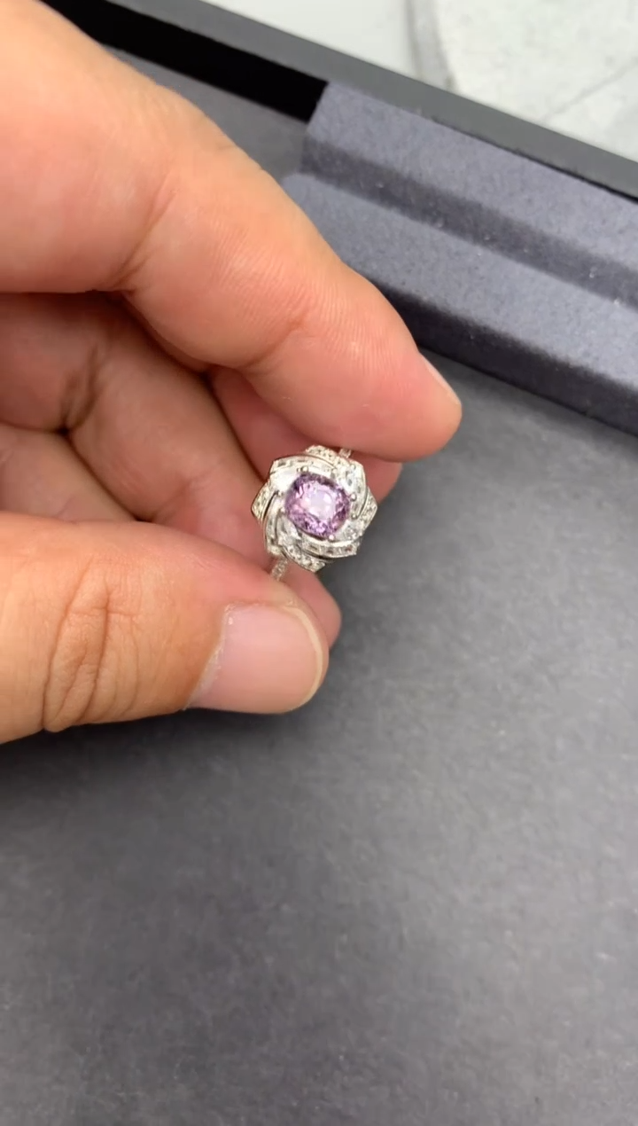 【闪购商品】尖晶石戒指银S925镶嵌1.3克拉