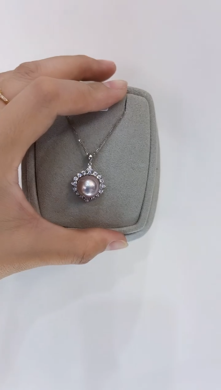 【闪购商品】淡水珍珠吊坠(赠链)银S925镶嵌吊坠