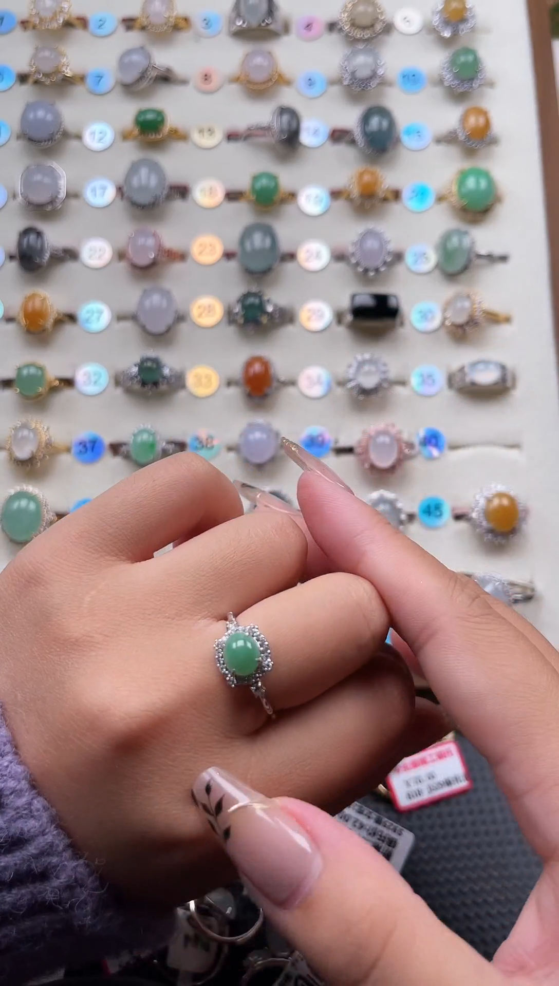 【闪购商品】翡翠戒指银S925镶嵌天然A货翡翠戒指