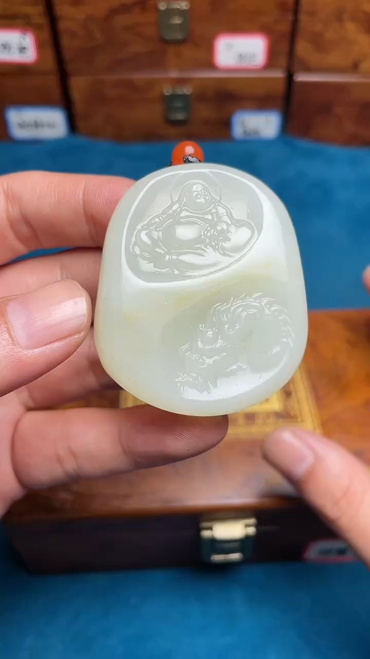 和田玉未镶嵌挂件和田玉