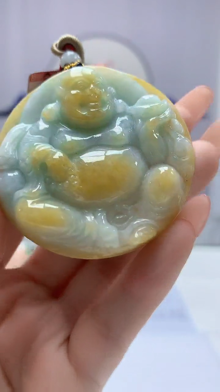 【闪购商品】定制翡翠未镶嵌4852DD-毛货挂件131