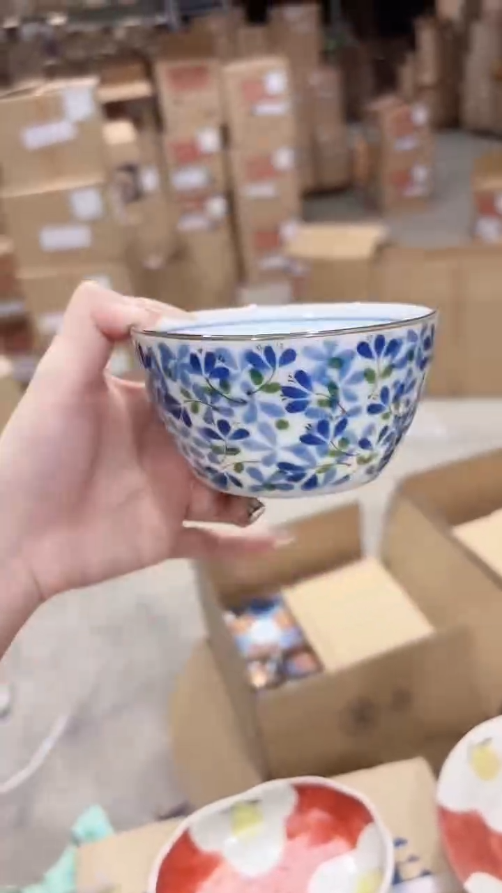 陶瓷【单支】日本进口小蓝芽陶瓷早餐杯300ml