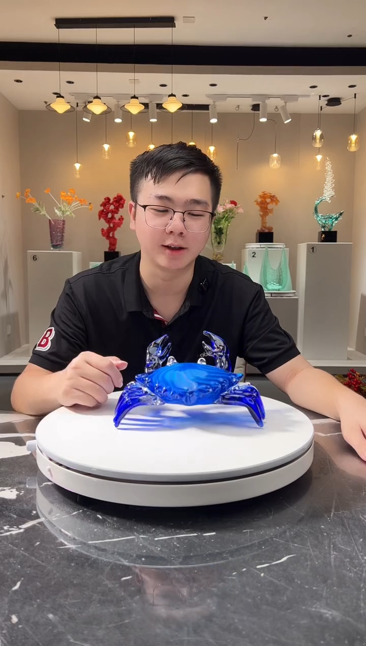 摆件巴比特美学-蓝色螃蟹
