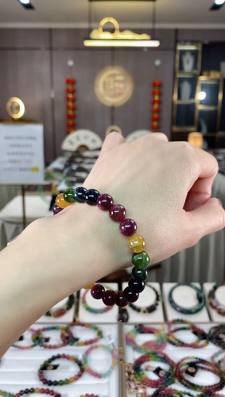 【闪购商品】碧玺单圈手串8mm+未镶嵌（多样性发一条）hon