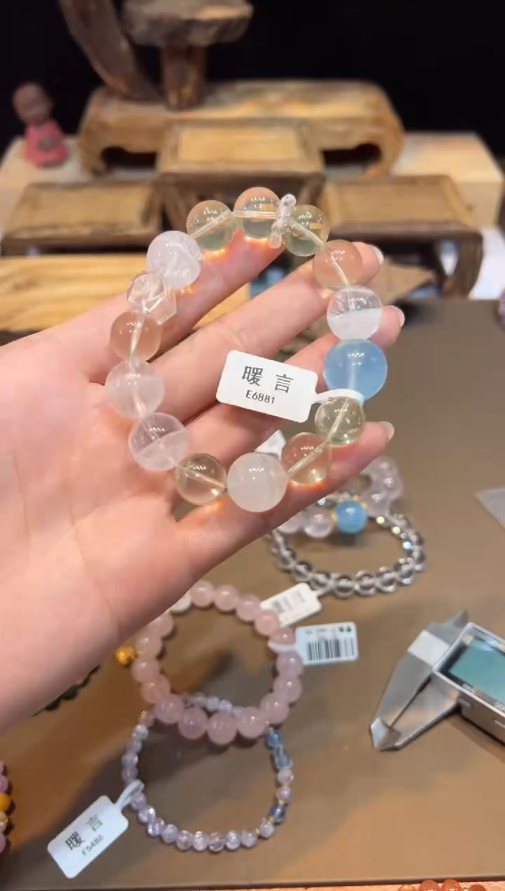 水晶手链未镶嵌手饰@@E6881