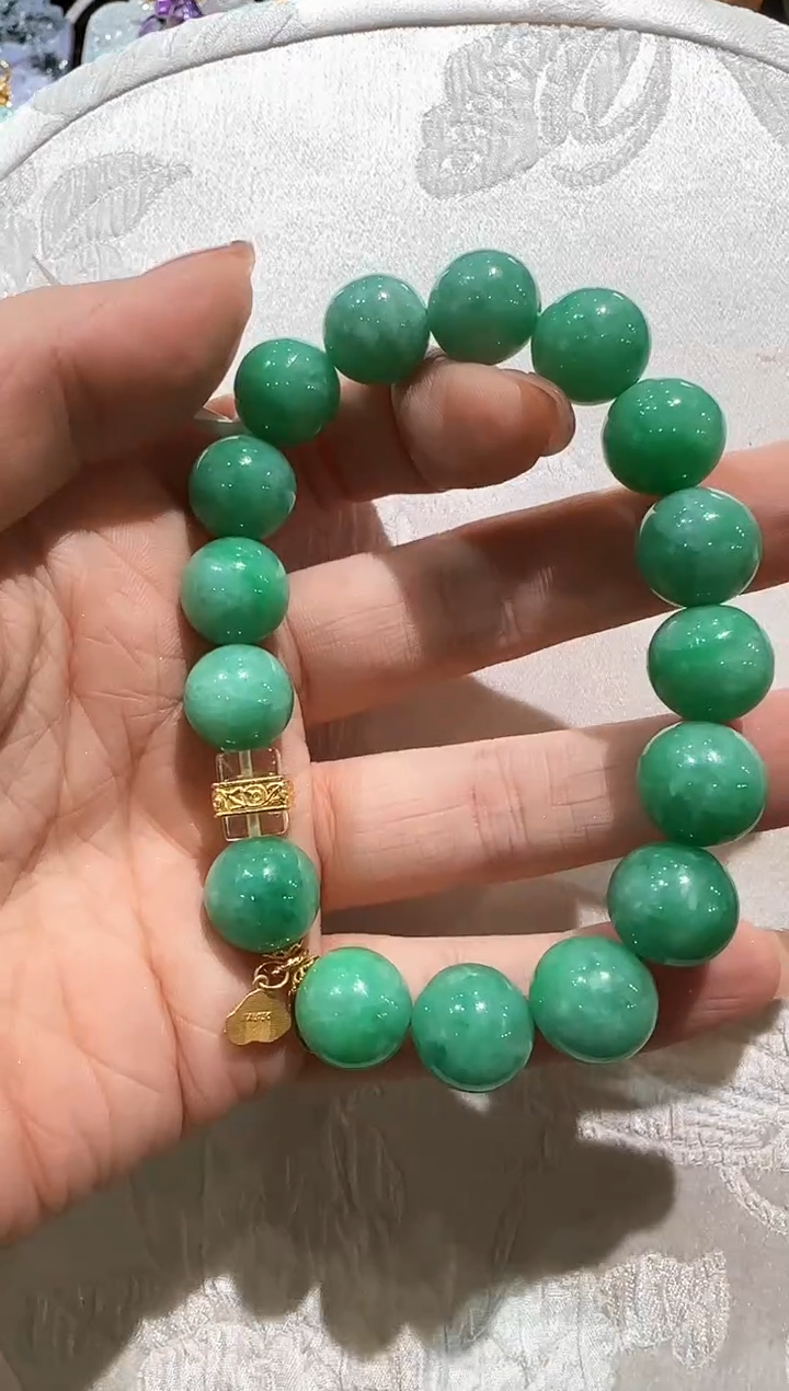 【闪购商品】翡翠颈饰18K金镶嵌国风