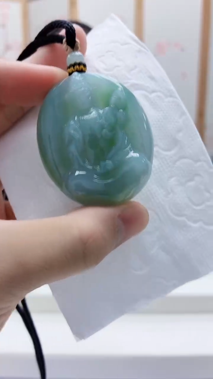 未镶嵌定制翡翠5167bb-毛货挂件100