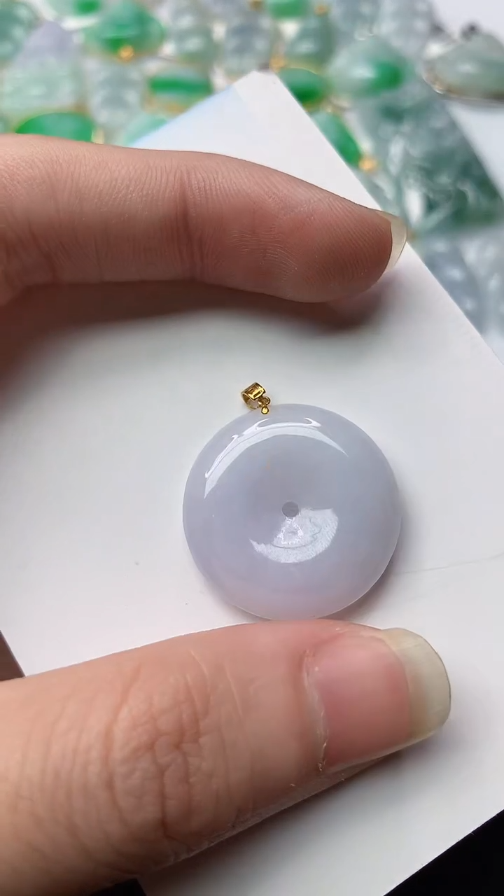 【闪购商品】翡翠颈饰18K金镶嵌5............