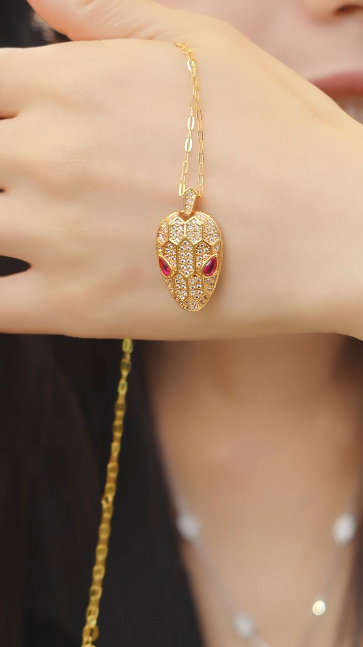 【闪购商品】玛瑙/玉髓项链18K金镶嵌项链