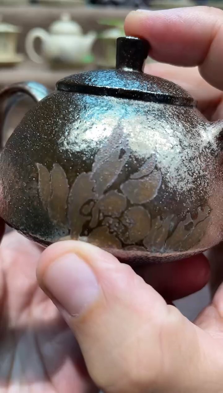 泥塑丹窑银釉51号迷你壶100cc