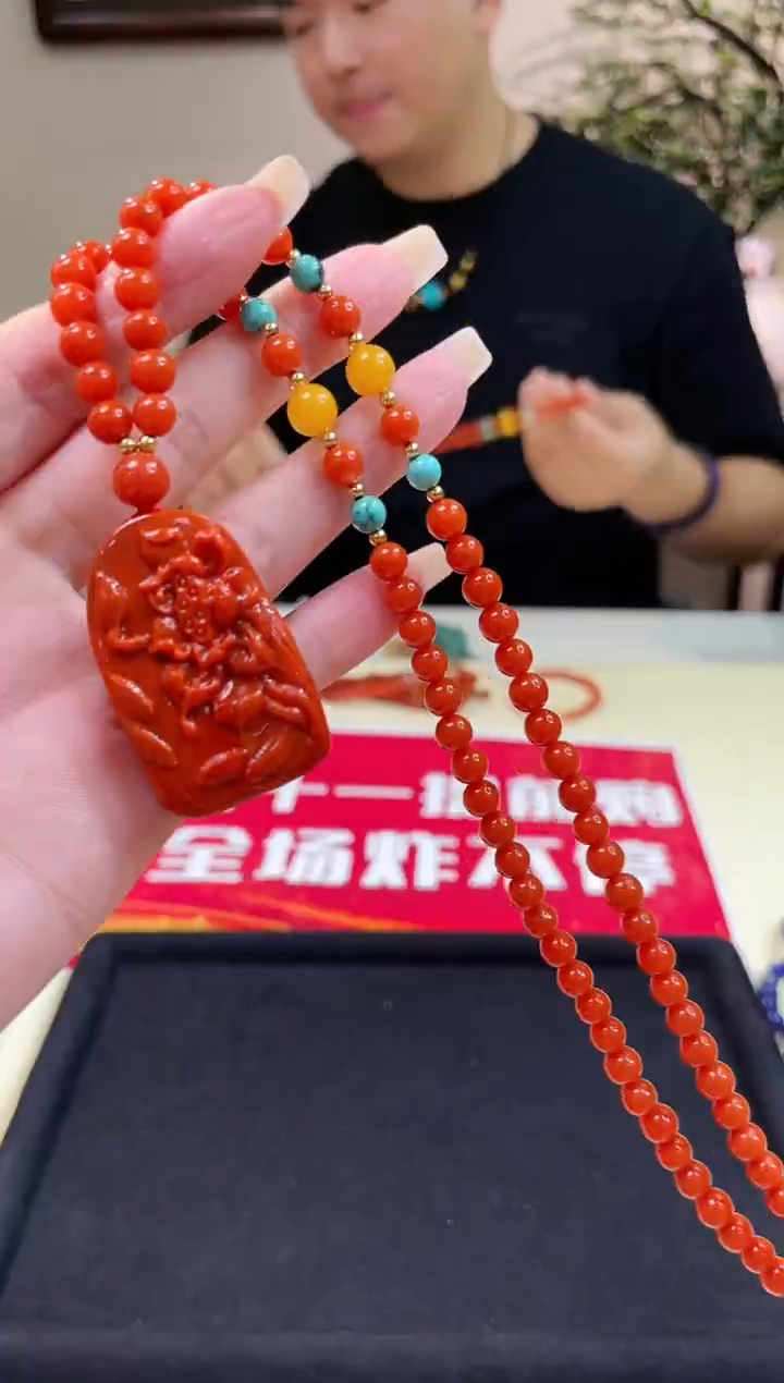 颈饰未镶嵌南红玛瑙@@ZY21003070