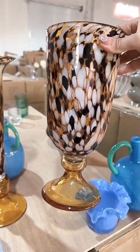 【闪购商品】玻璃万间一等品豹纹洒金