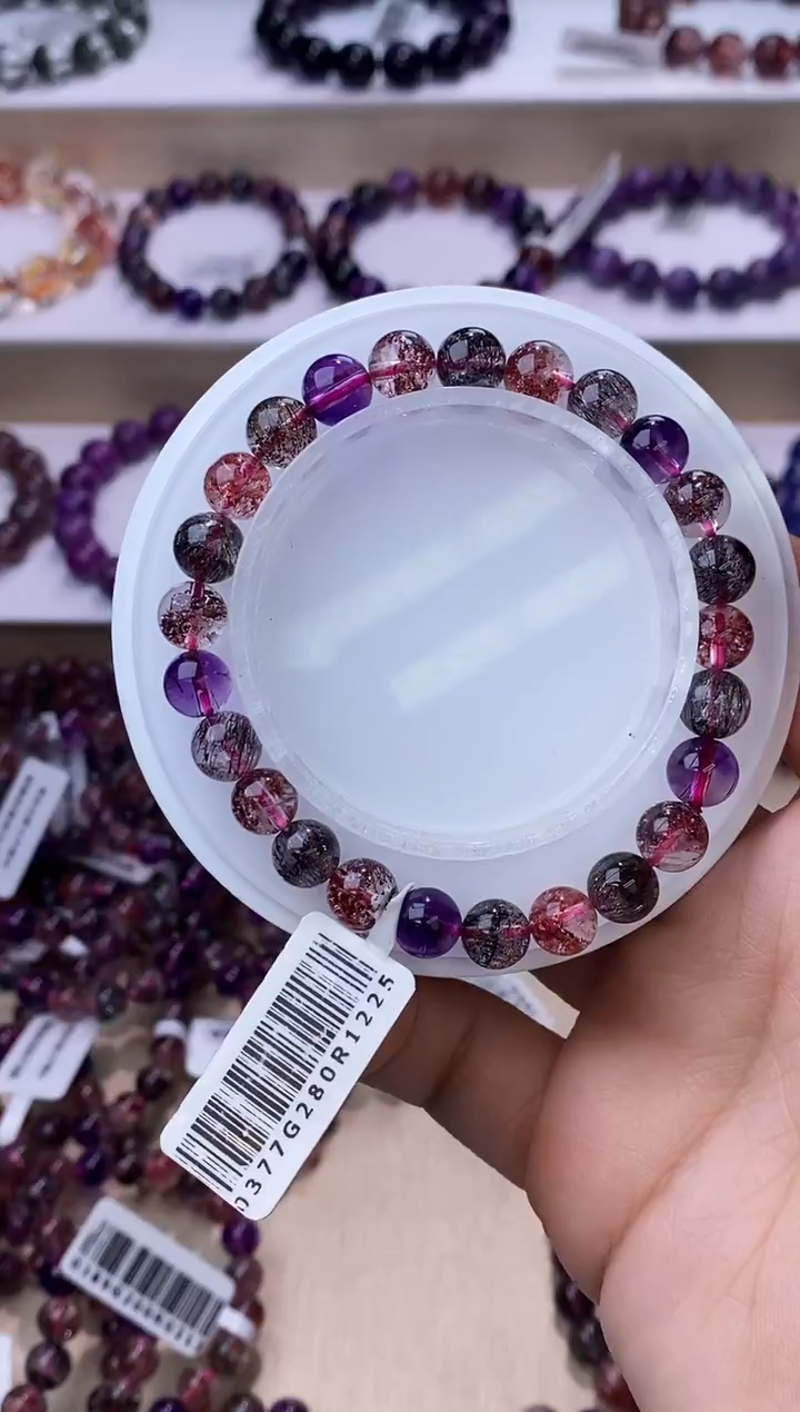 【闪购商品】水晶手链未镶嵌黑加仑超七7m+