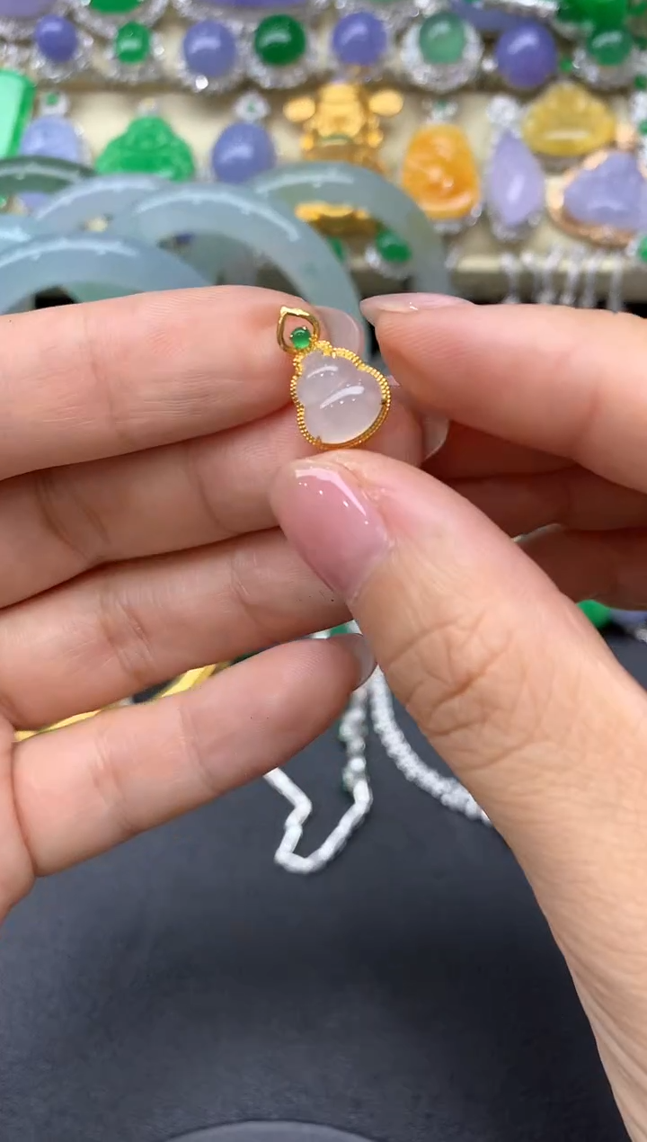 【闪购商品】翡翠颈饰18K金镶嵌91-中国好珍宝