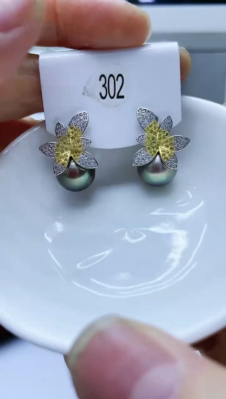 【闪购商品】淡水珍珠耳饰银S925镶嵌302