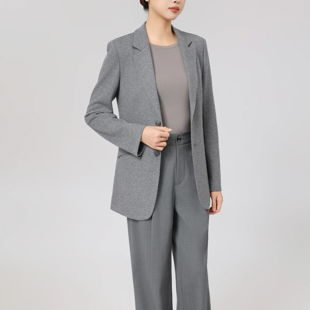 女装新款绵羊毛休闲气质修身通勤西装外套5400823