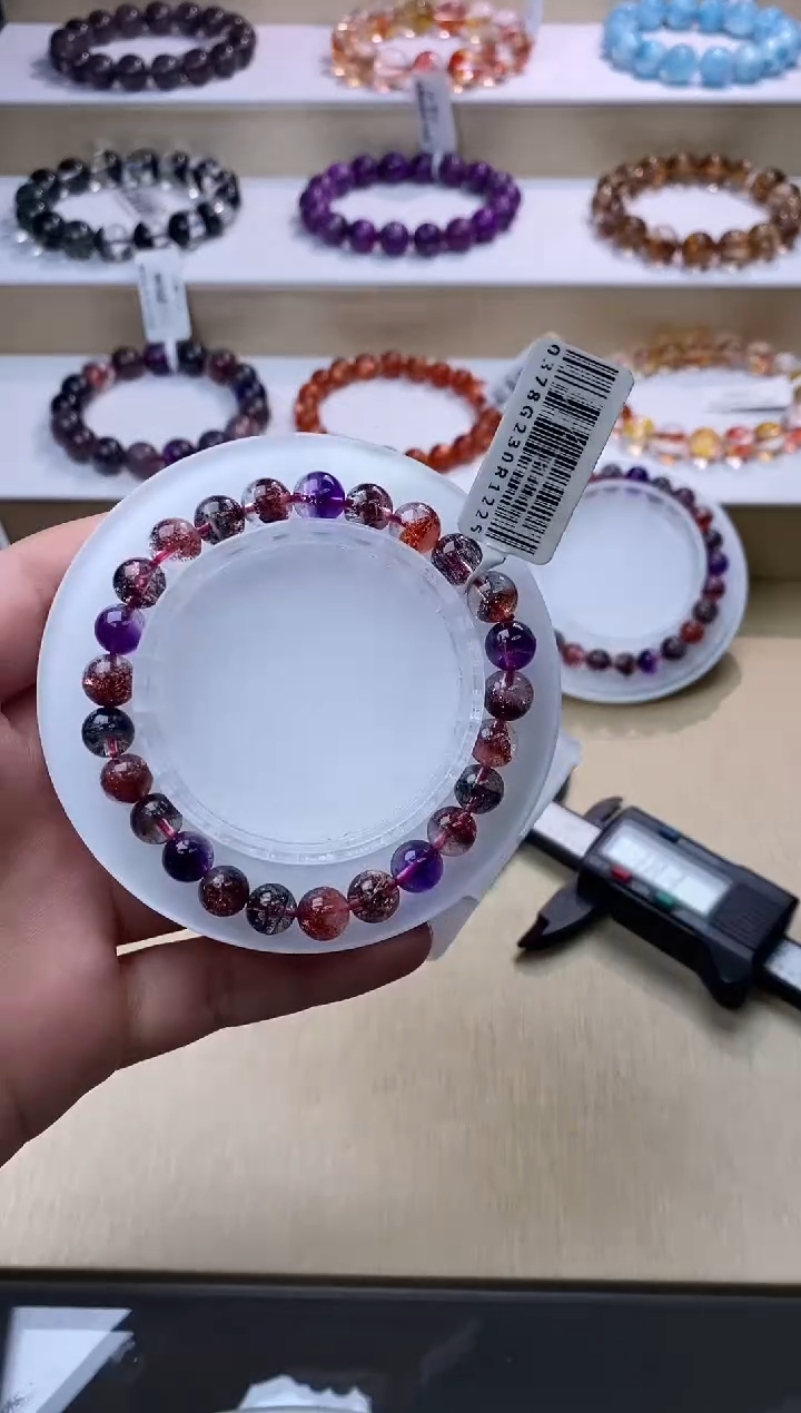 【闪购商品】水晶手链未镶嵌黑加仑超七单圈7m+