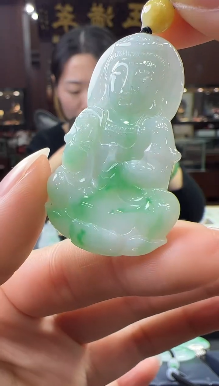 【闪购商品】翡翠挂件未镶嵌观音