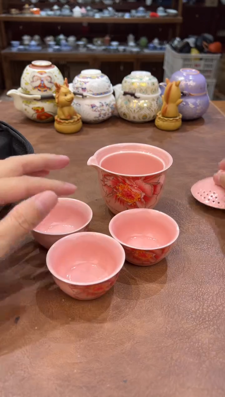 真的很便宜会开片的旅行茶具