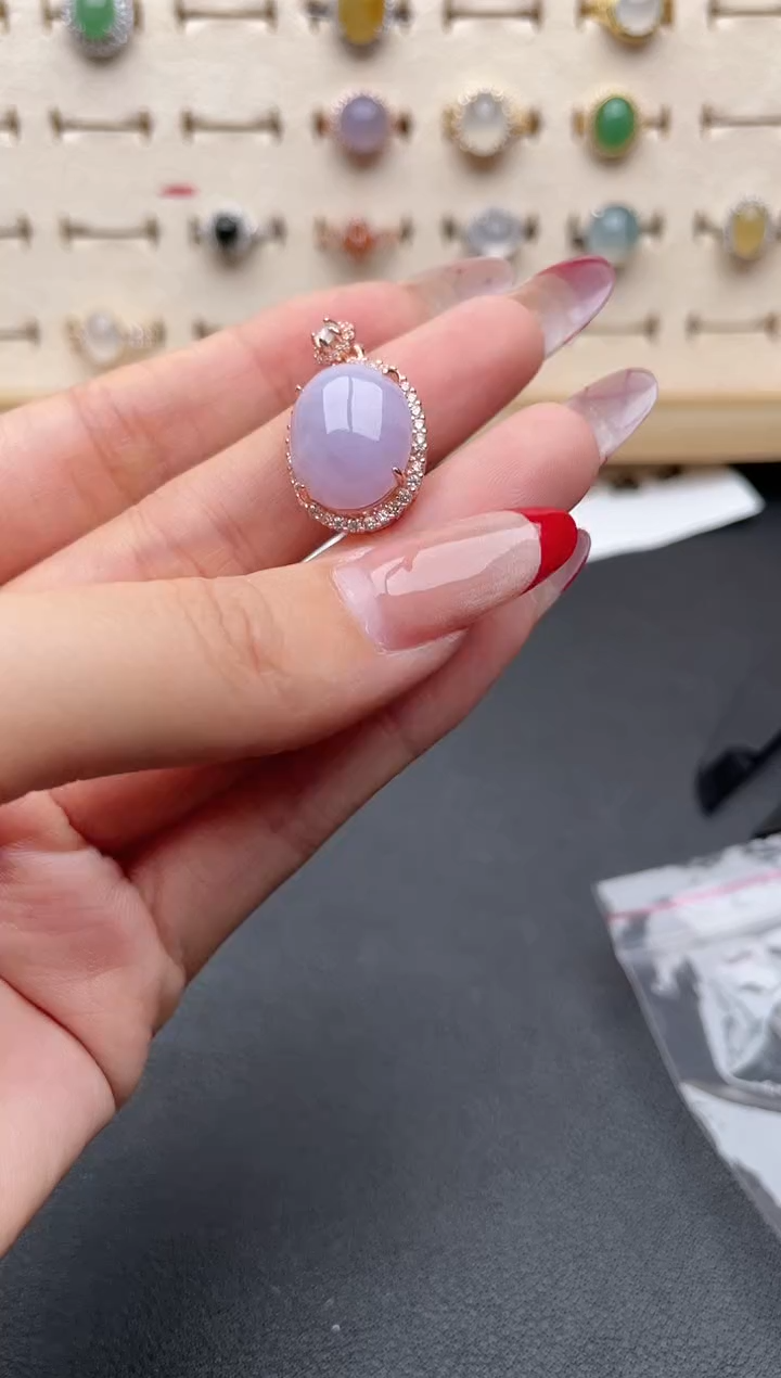 【闪购商品】翡翠吊坠(赠链)银S925镶嵌一物一证一礼盒