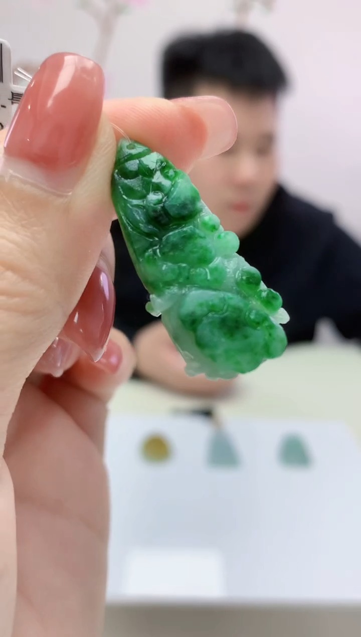 定制翡翠未镶嵌888xm-毛货白菜84