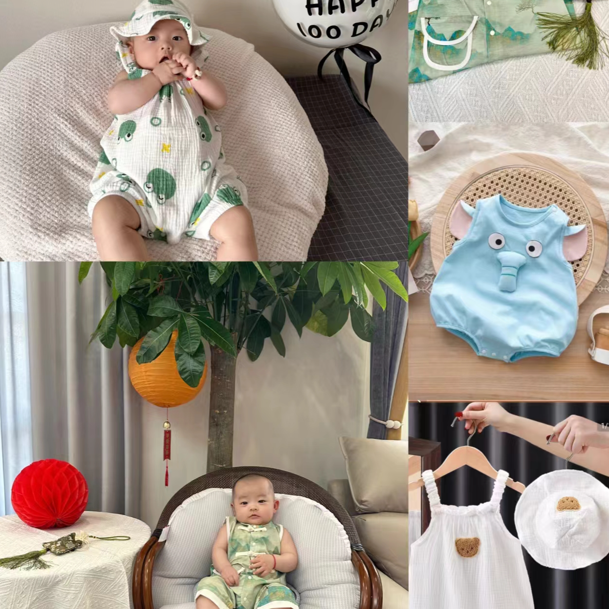 可爱宝宝超萌衣服夏季卡通连体衣婴幼儿夏装休闲