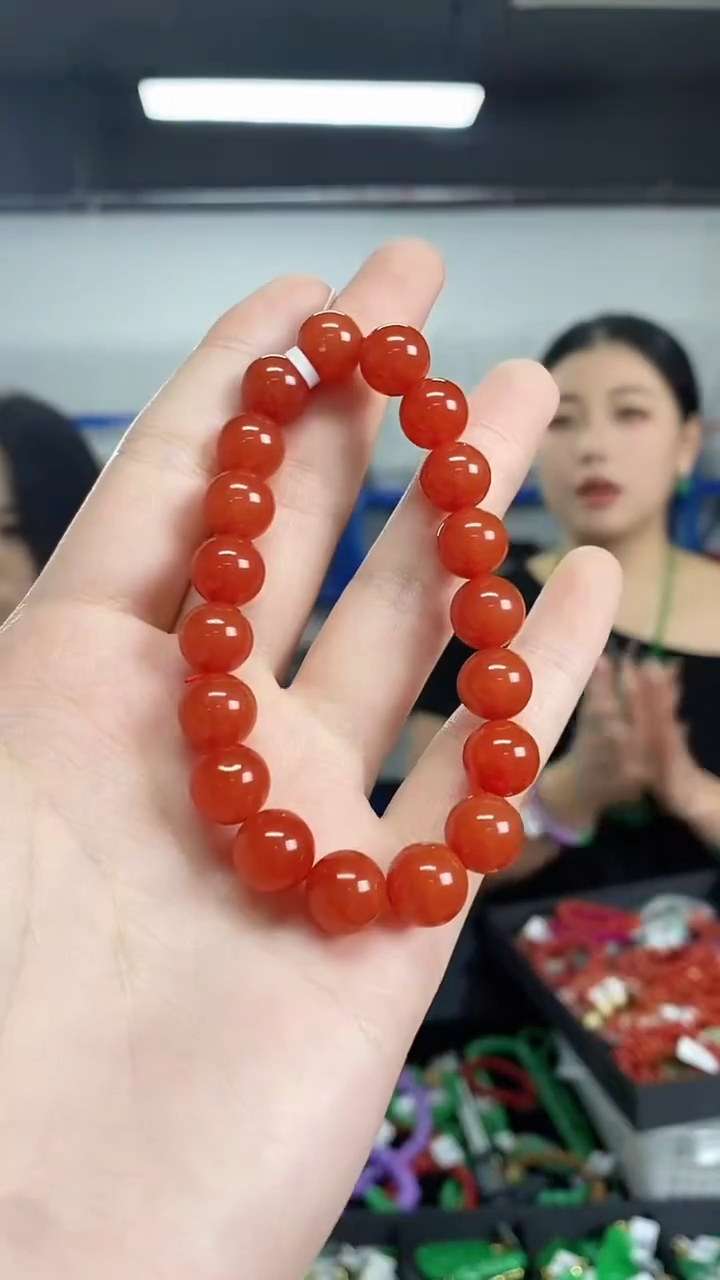 未镶嵌手串南红玛瑙多样性发其一颜色微差