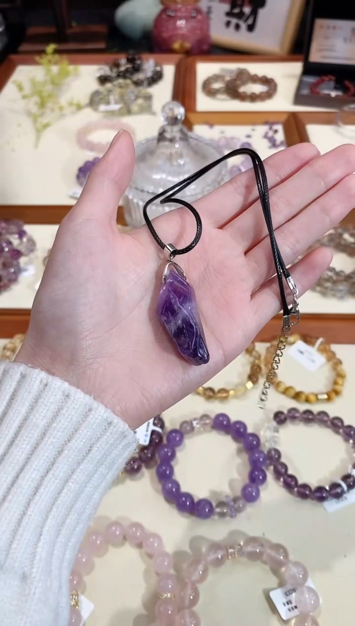 【闪购商品】水晶手链未镶嵌天然水晶吊坠