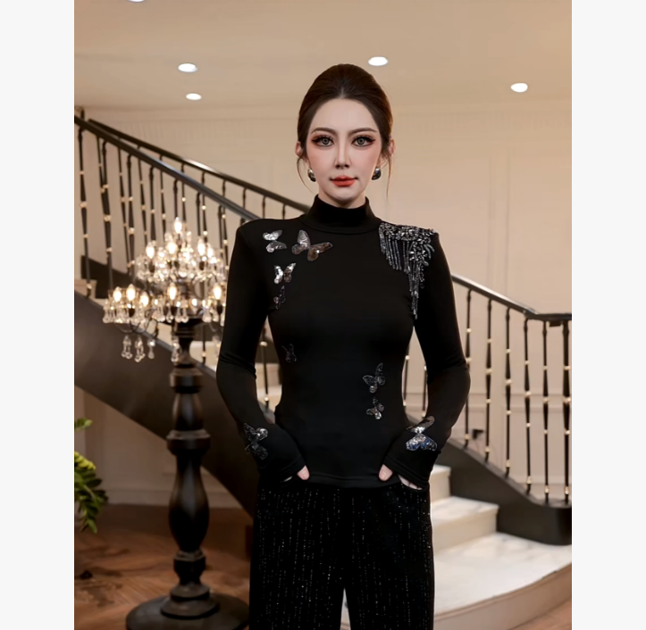 【FUNANI】 轻奢法式高级感重工原创设计感   上衣 X2531112A