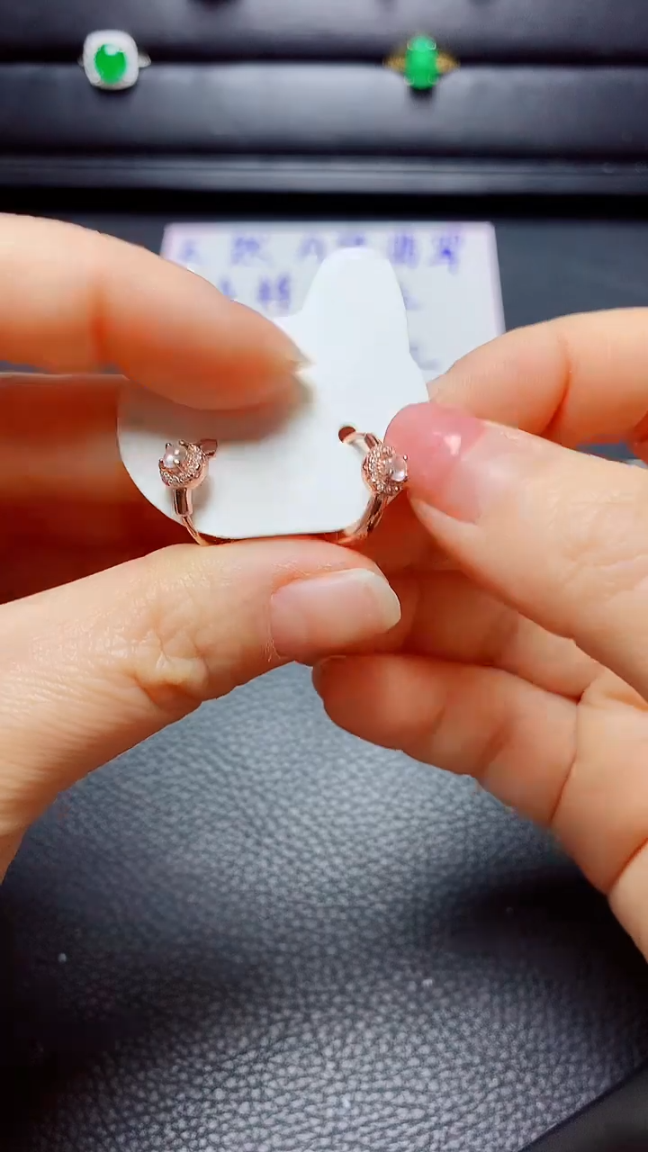 银S925镶嵌戒指翡翠 天然翡翠A货s925银镶