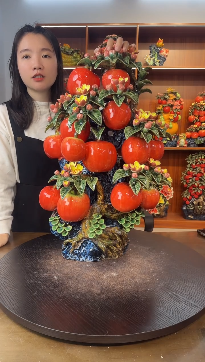 陶瓷63公分高苹果树