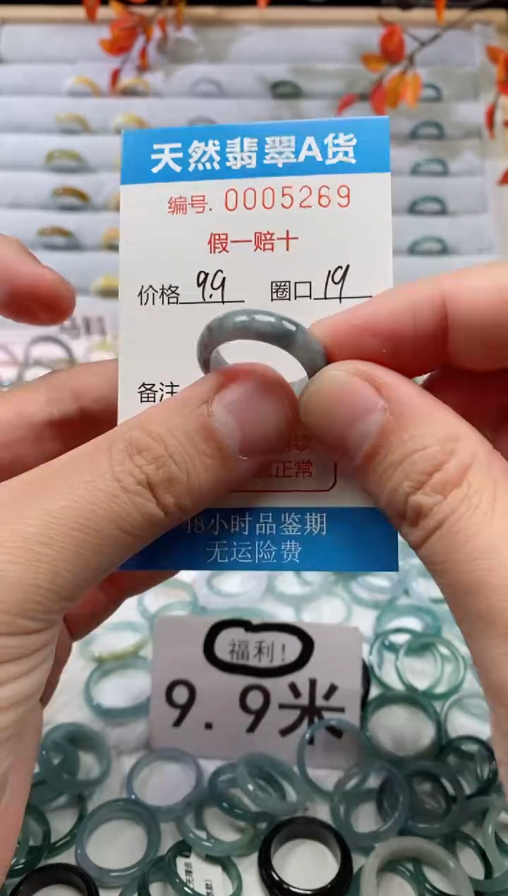 【闪购商品】翡翠戒指未镶嵌00005629