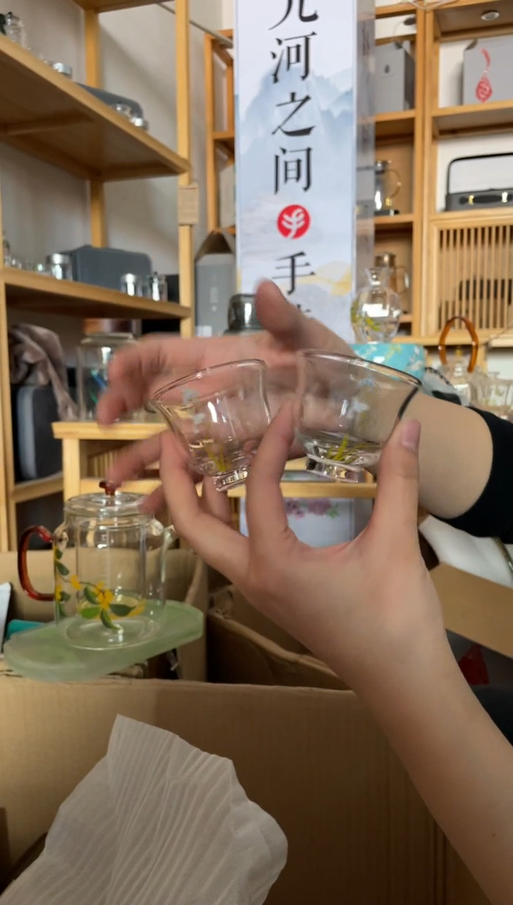 手工艺品玻璃兰花主人杯拍一发二