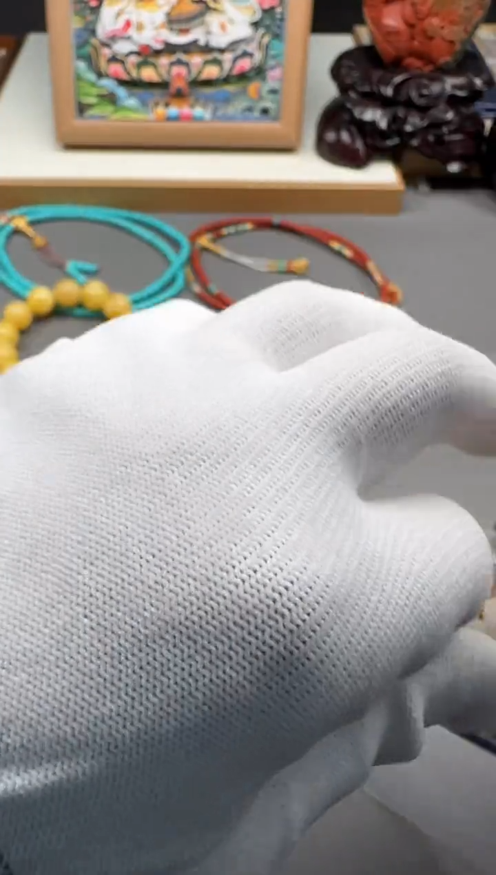 【闪购商品】和田玉（白玉）手串手串18K金镶嵌手串手串