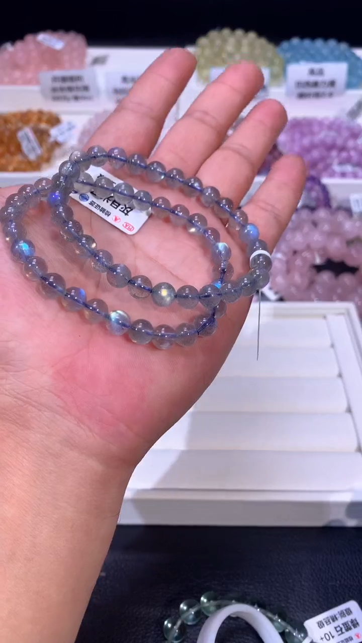 【闪购商品】水晶手链未镶嵌024灰月光7+