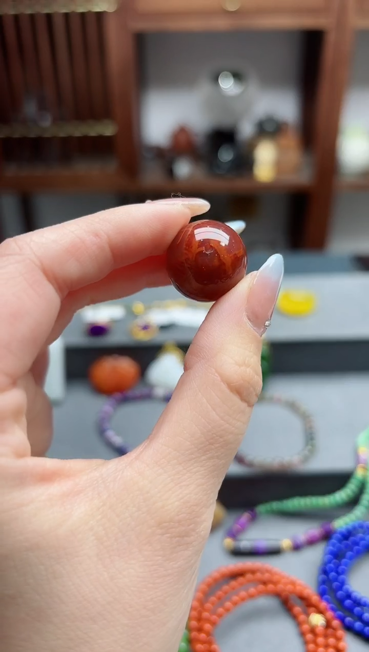 【闪购商品】南红玛瑙颈饰未镶嵌南红珠子吊坠*1 JMC编绳