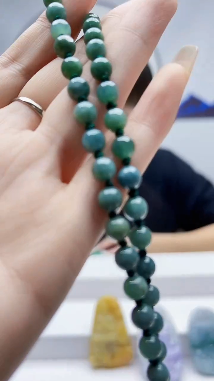 未镶嵌定制翡翠毛货挂件链子两条71