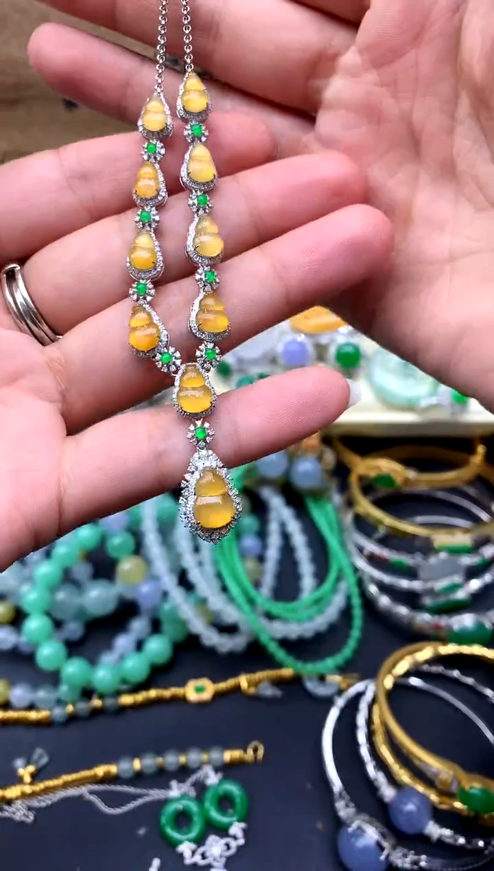 【闪购商品】翡翠颈饰18K金镶嵌619-中国好珍宝