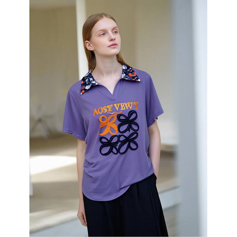  妈妈高端衬衫春夏新款台湾品牌女装 赫5021A