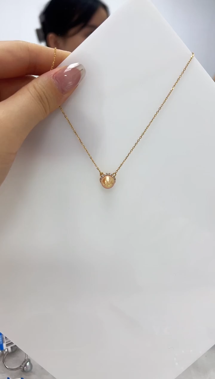 【闪购商品】海水珍珠DA银S925镶嵌套链 C1346