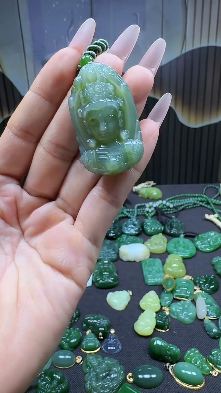 和田玉未镶嵌挂件1