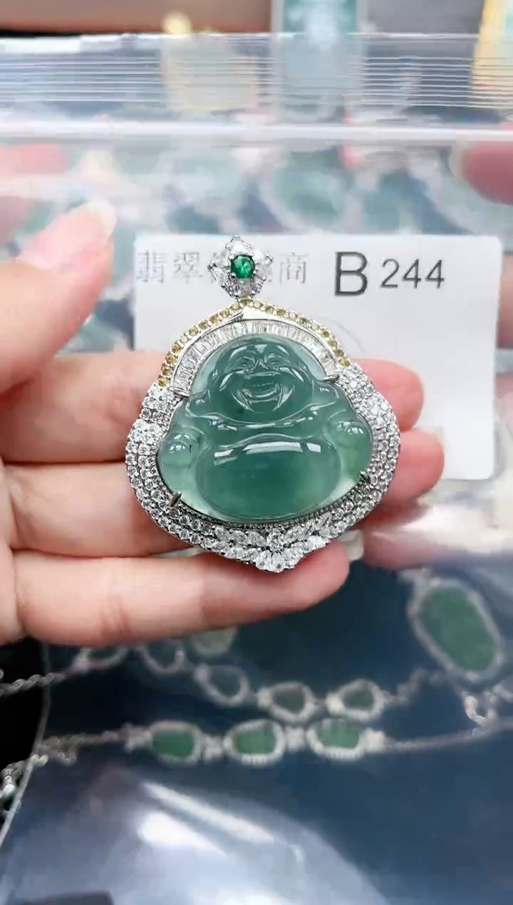 【闪购商品】翡翠颈饰未镶嵌244赠皮绳