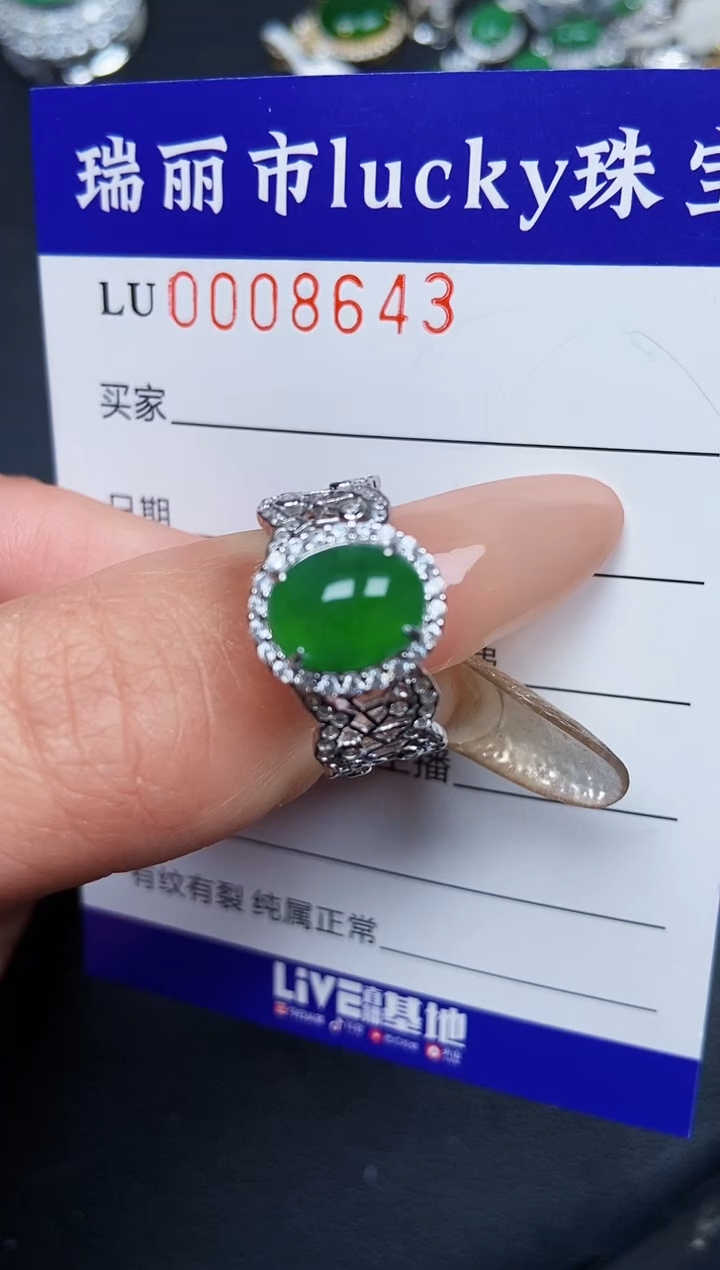 【闪购商品】翡翠颈饰银S925镶嵌8643