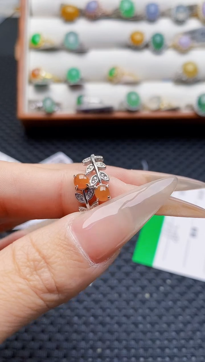 银S925镶嵌戒指翡翠2294