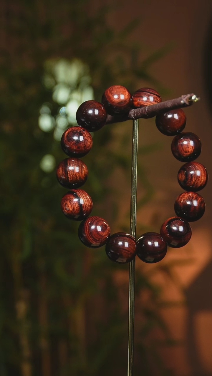 【闪购商品】黄花梨/降香黄檀手串/手链海南黄花梨1.6cm大黑线