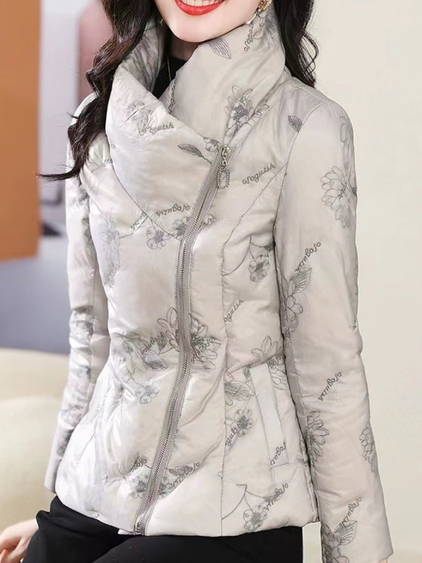 【极寒系列】2025冬季新款雪花银羽绒服洋气时尚保暖外套YRF5007