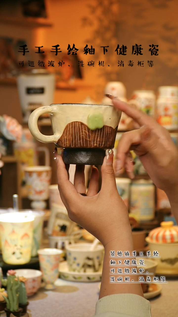 【闪购商品】杯景德镇高温釉下彩&W1082