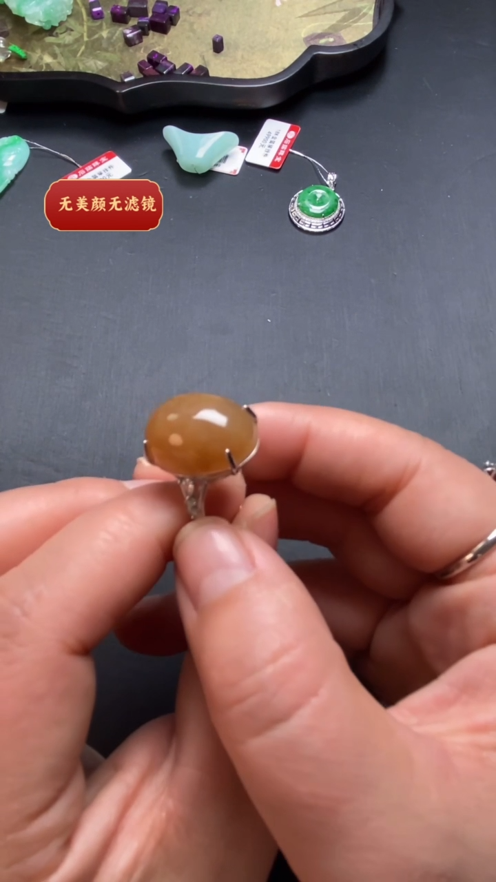 【闪购商品】和田玉戒指银S925镶嵌亏米福利