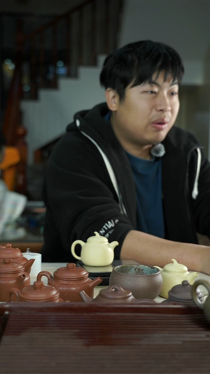 茶壶紫砂陳*仁墨绿泥手工泥 小壶 半手工