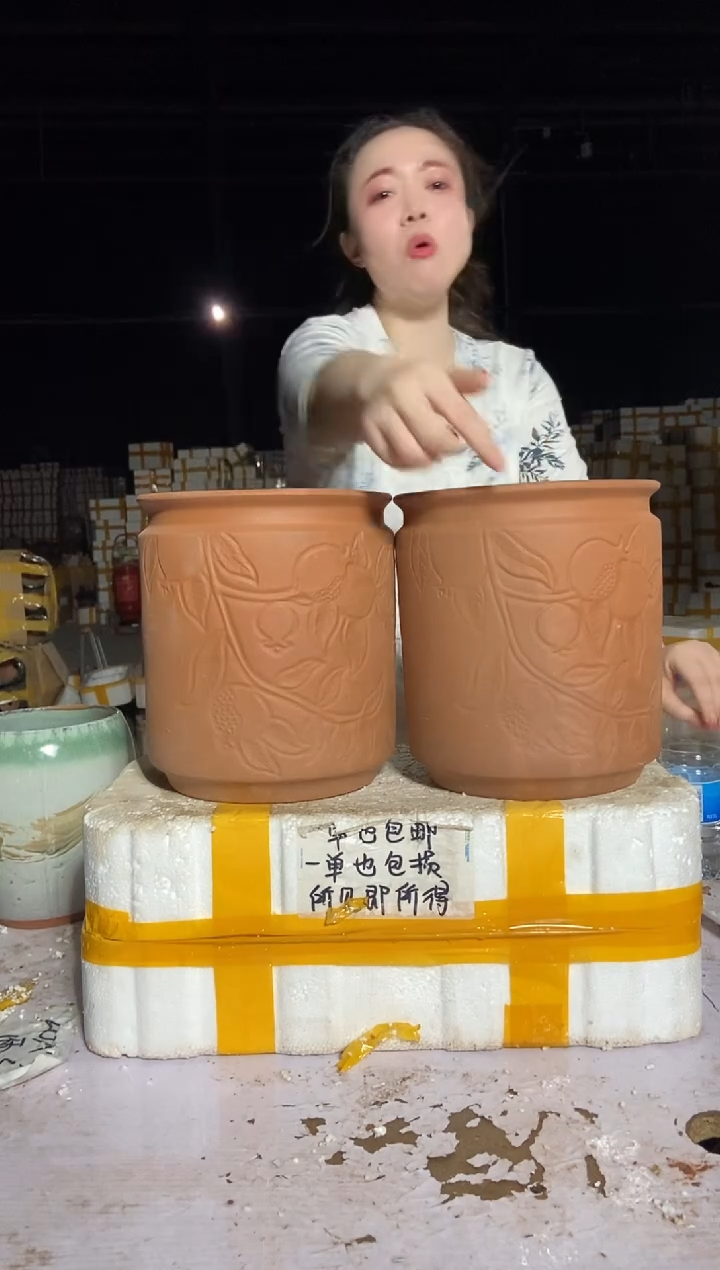 宜兴紫砂粗陶花盆21/24